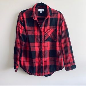 Boyfriend Fit Plaid Shirt